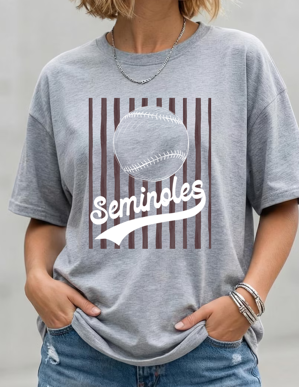 Smithville Striped Baseball Tee
