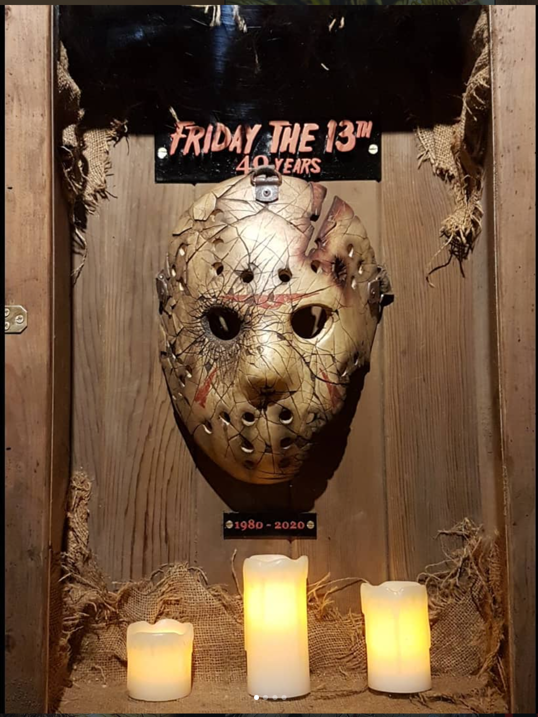 40 Years of Friday the 13th Custom Jason Mask in a Custom Display Case