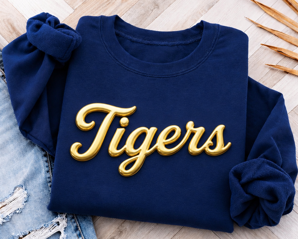 TIGERS PUFF PRINT SWEATSHIRT