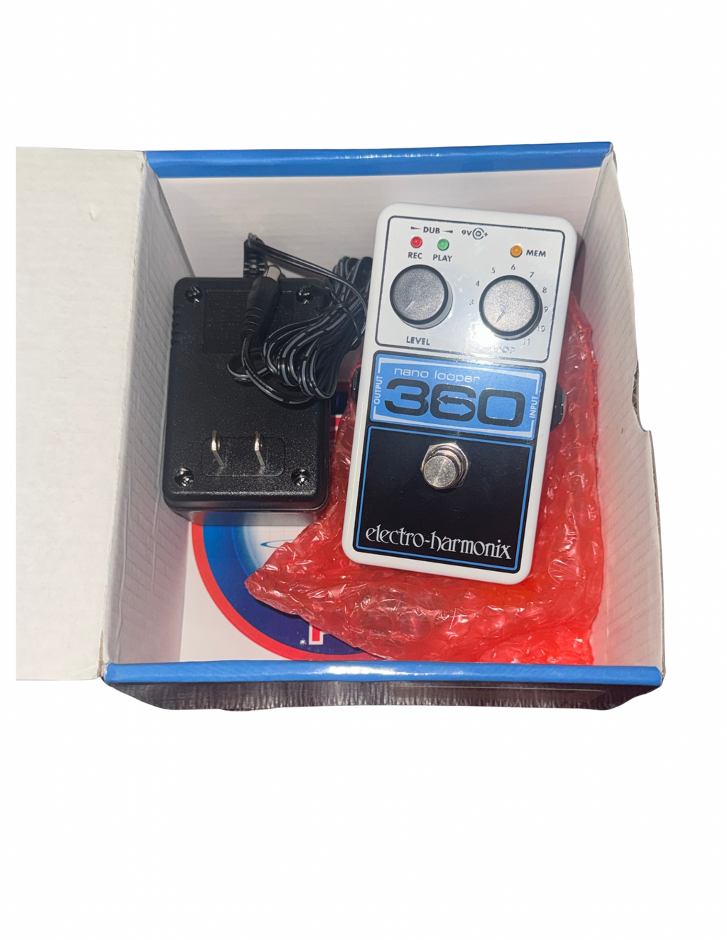 Electro-Harmonix Nano 360 Compact Looping Guitar Pedal Looper + Power Supply!