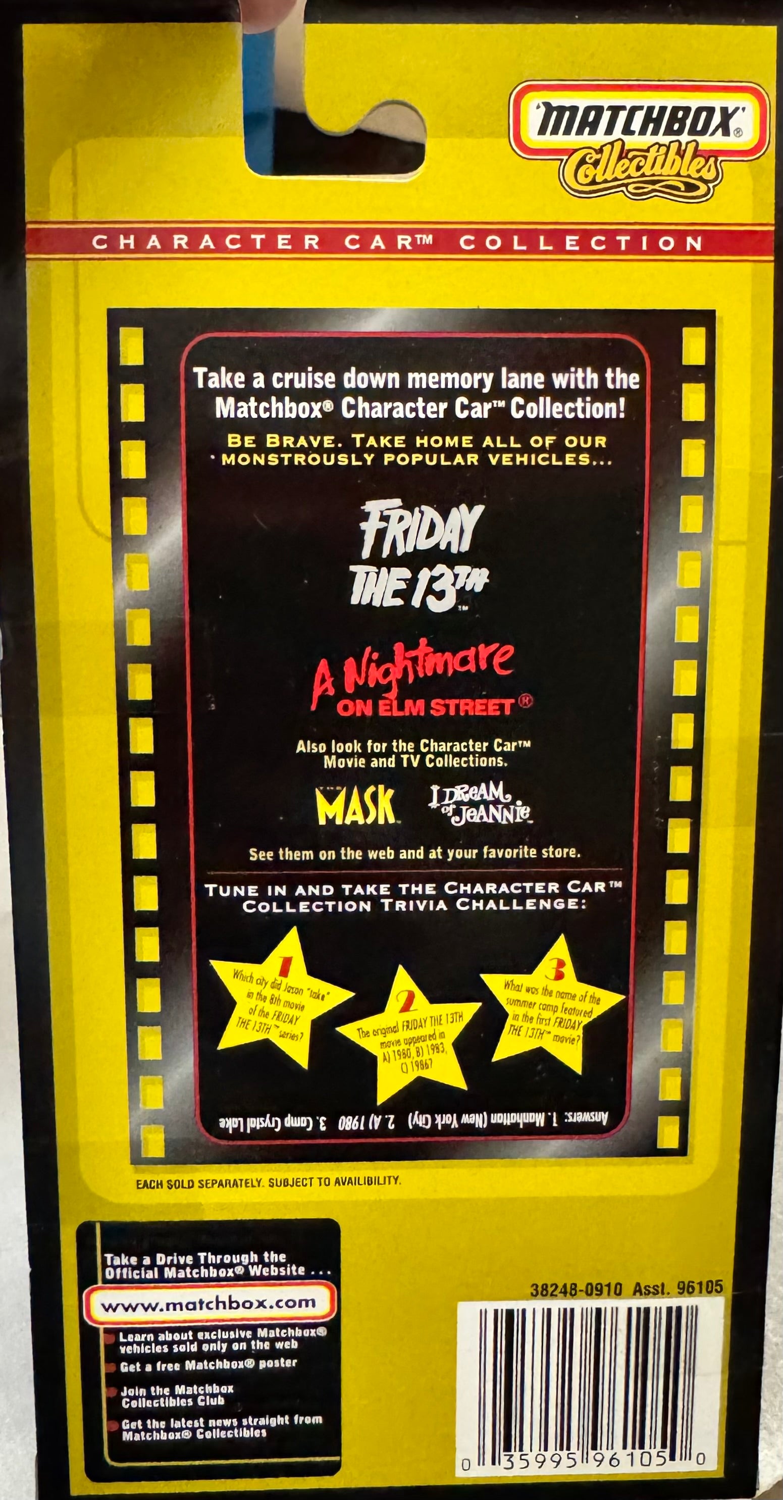Matchbox Collectibles Character Car Collection "Friday The 13th"
