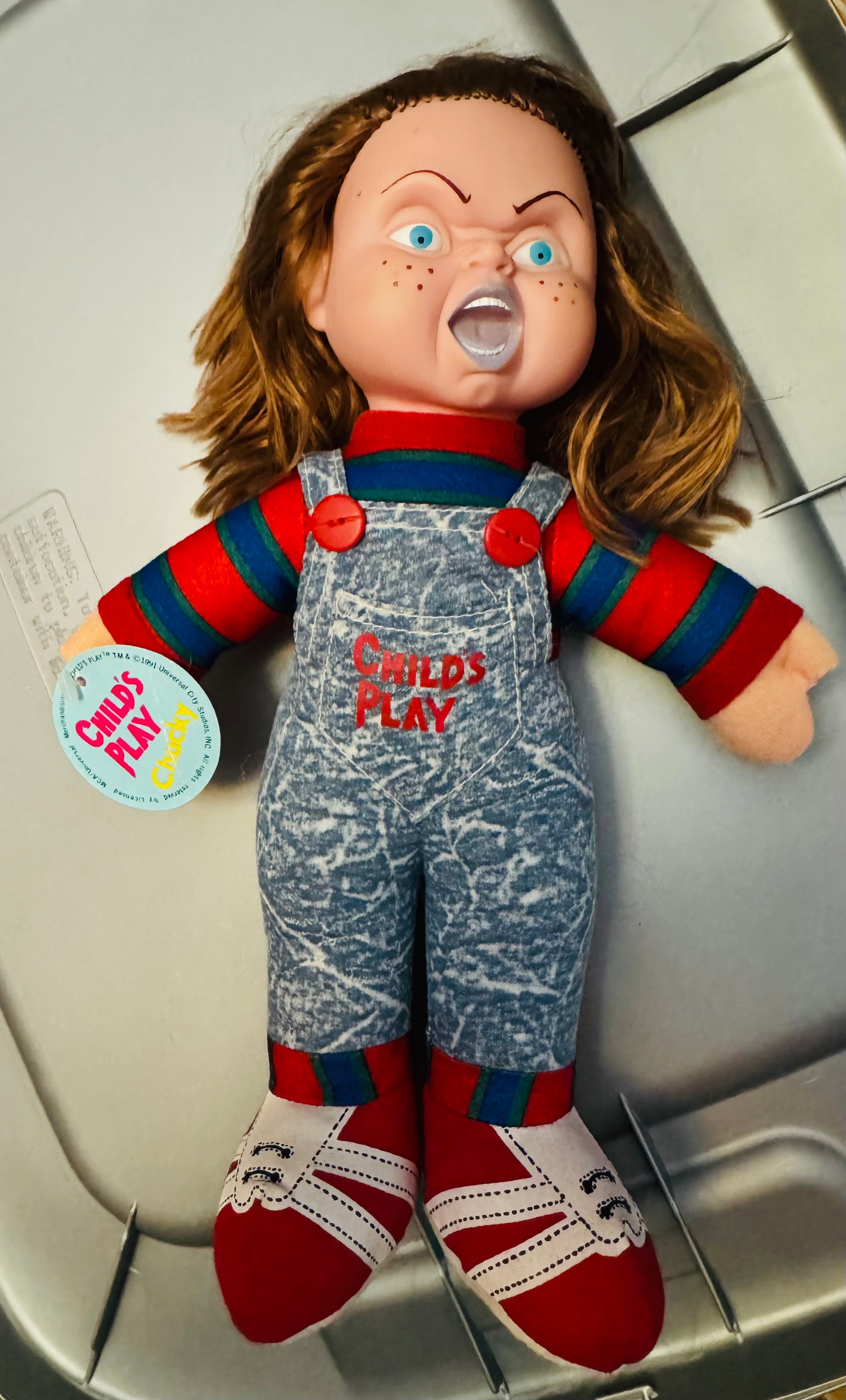 Vintage 1991 Child's Play Chucky Plush Doll 13" With Tag PMI P.M.I NWT