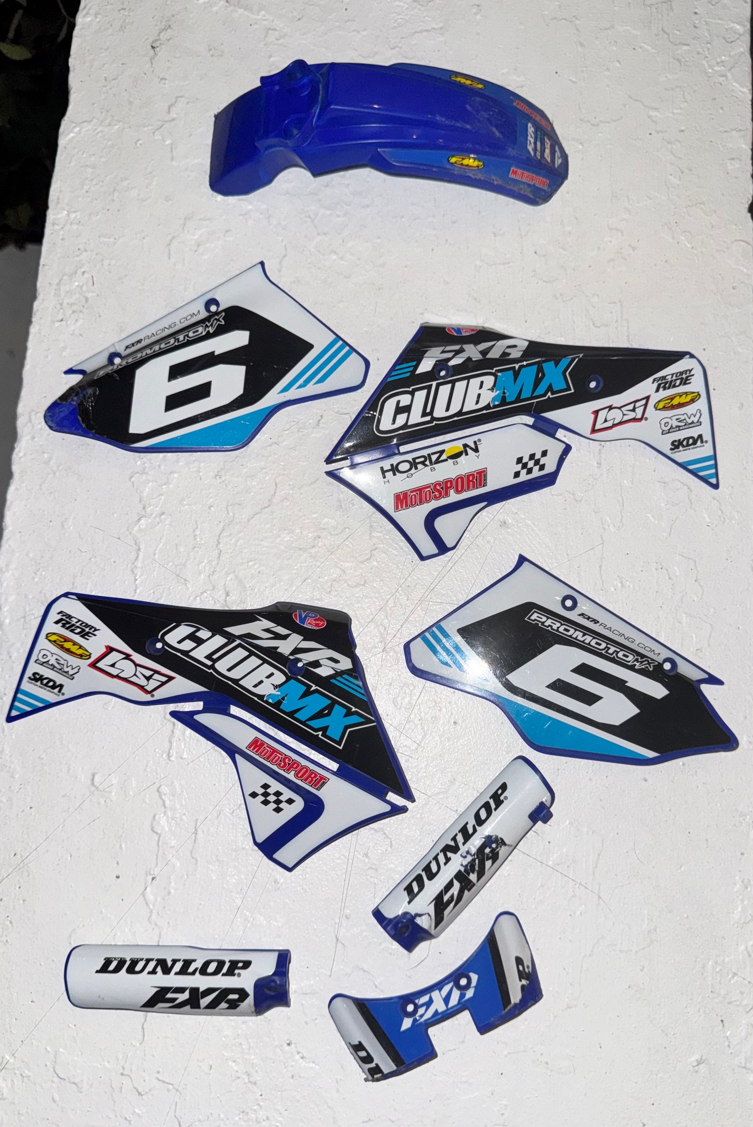 Losi RTR Plastics in FXR Blue and Rider ***BIKE IS NOT INCLUDED***