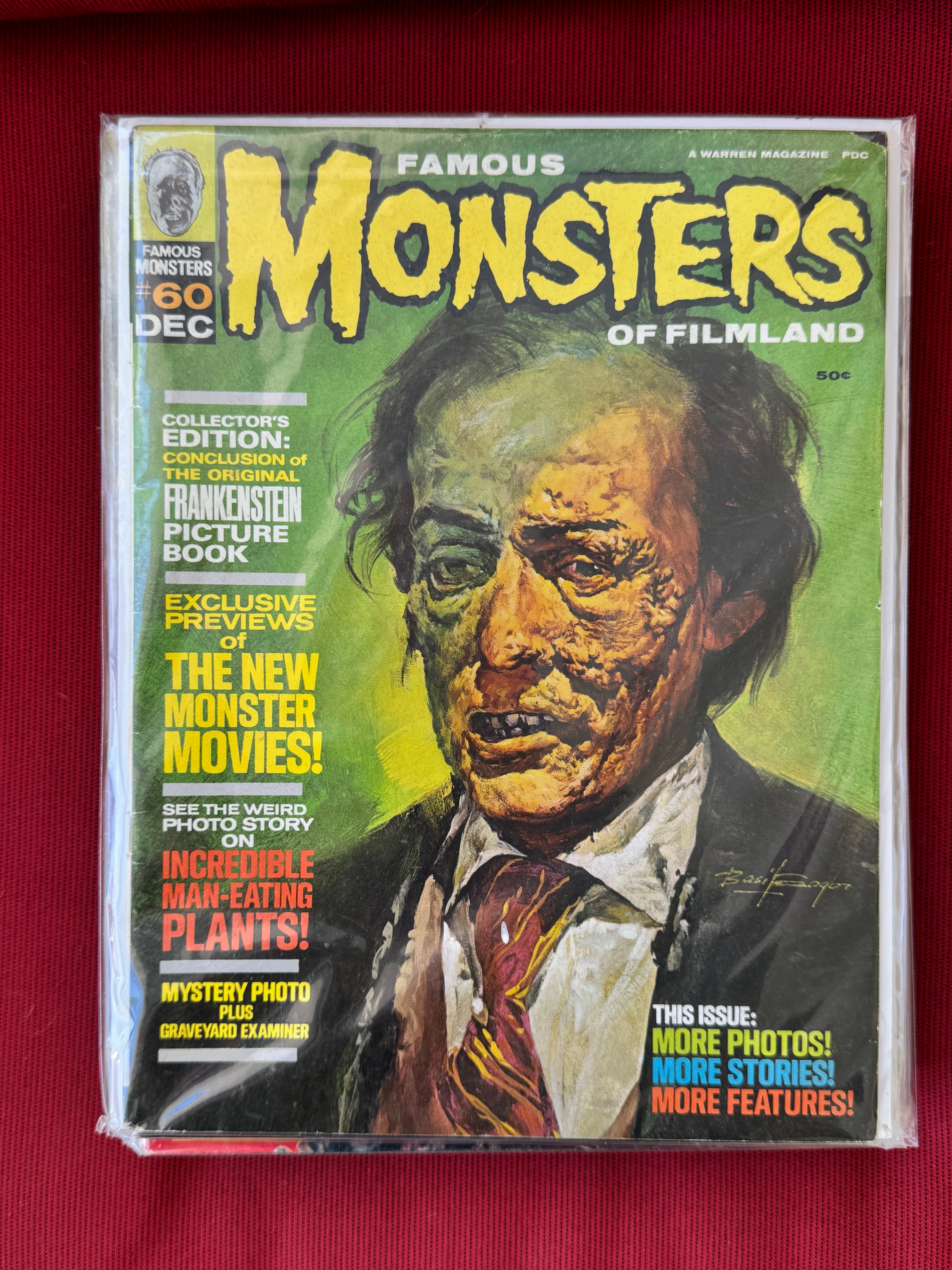 Collection of 12 Vintage Horror Magazines "Famous Monsters of Filmland"