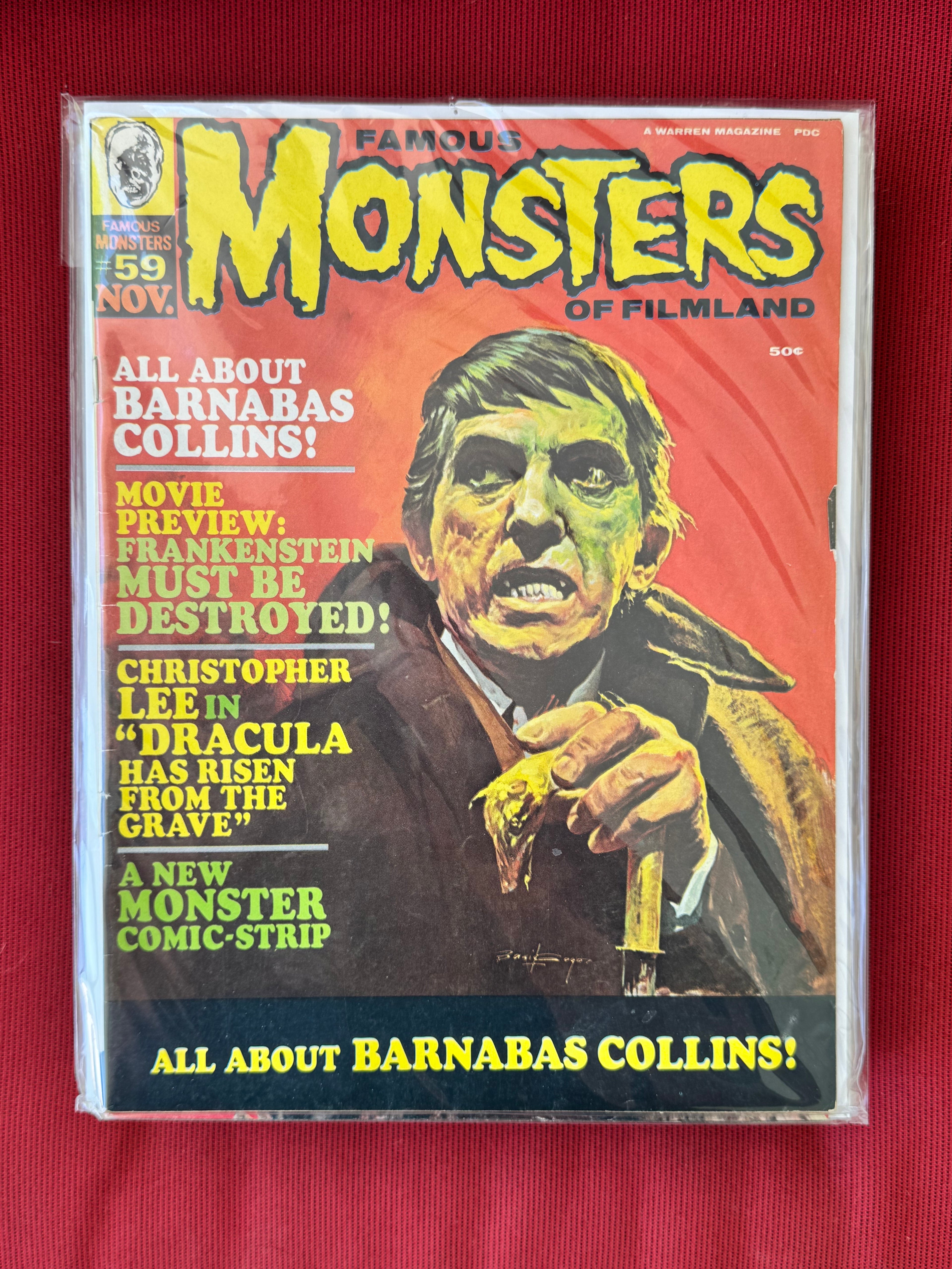 Collection of 12 Vintage Horror Magazines "Famous Monsters of Filmland"
