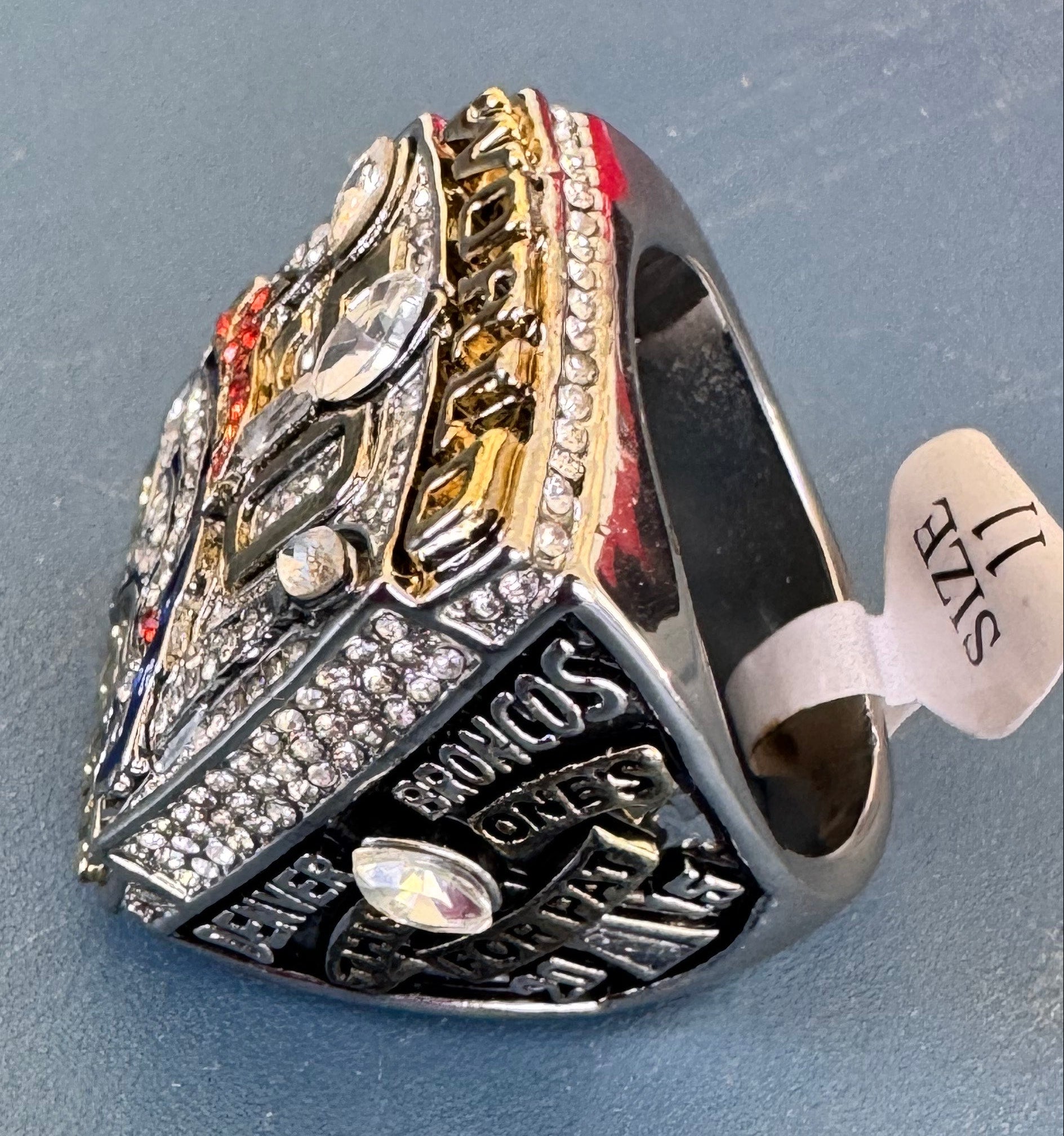 DENVER BRONCOS WORLD CHAMPION MILLER #58 RING REPLICA SZ 11