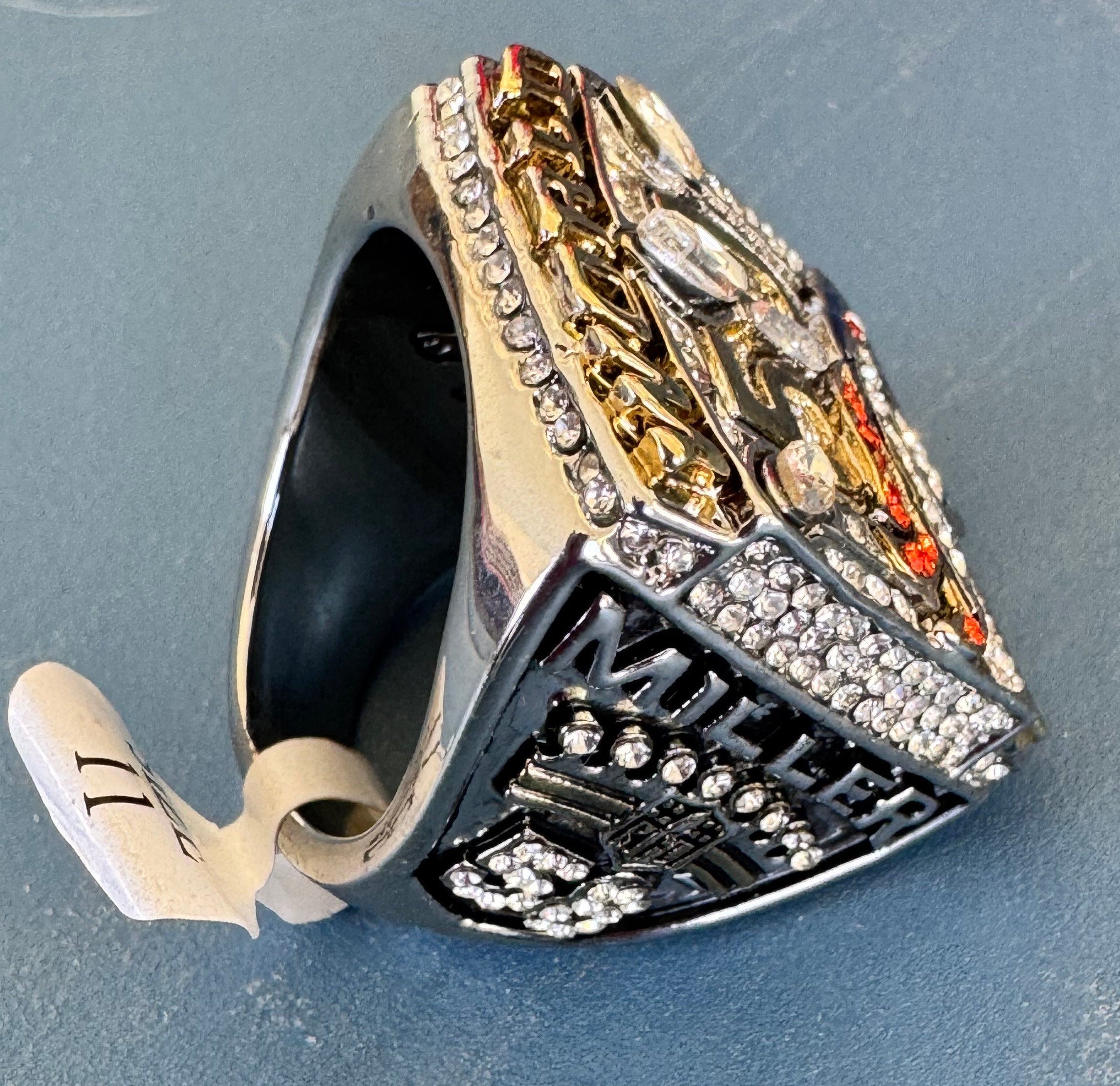 DENVER BRONCOS WORLD CHAMPION MILLER #58 RING REPLICA SZ 11