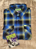 DIXXON Flannel The Gill-Man Men's LARGE Snap Plaid Shirt Horror Series