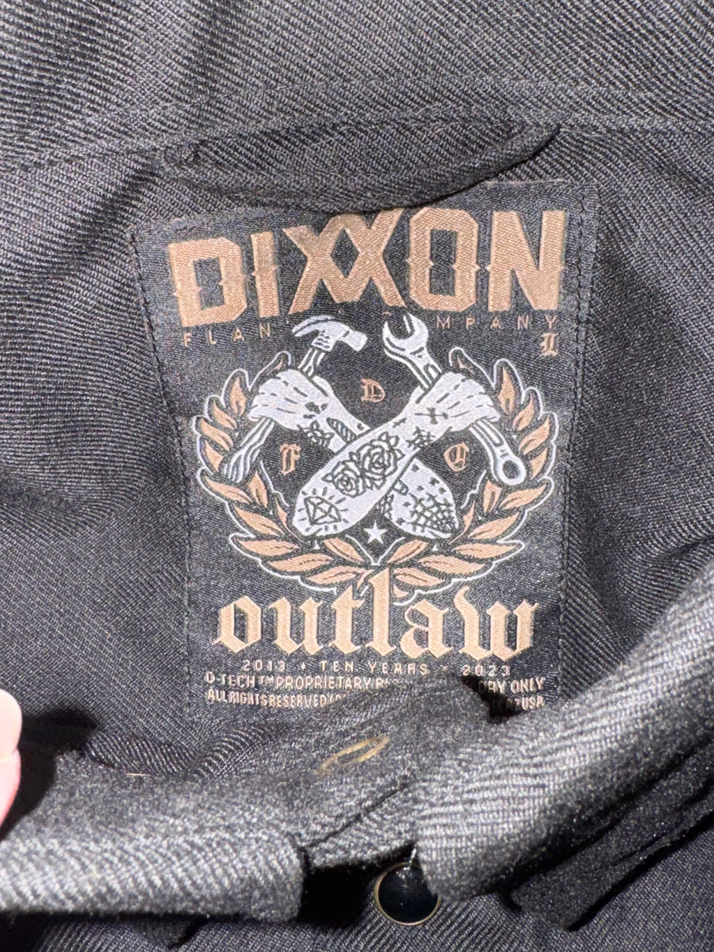 DIXXON Flannel Outlaw 10 Year Mens Size Large