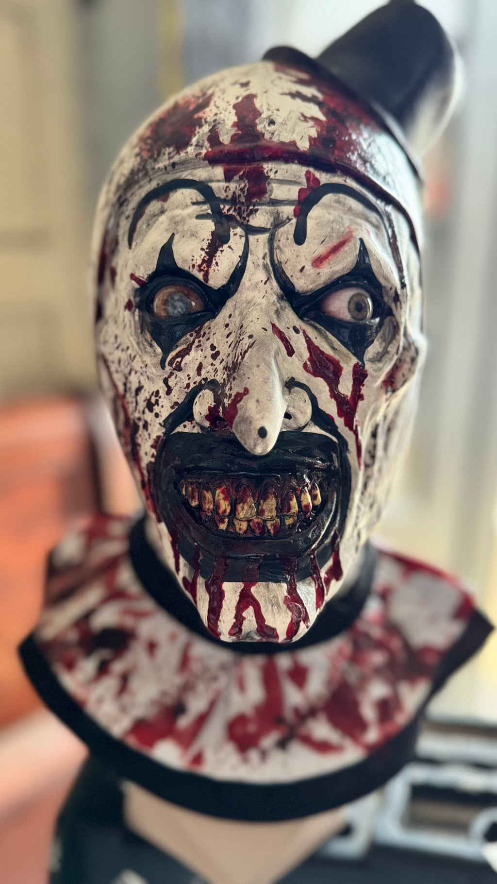 Ultra Realistic Custom 1:1 Scale Art the Clown from Terrifier mask
