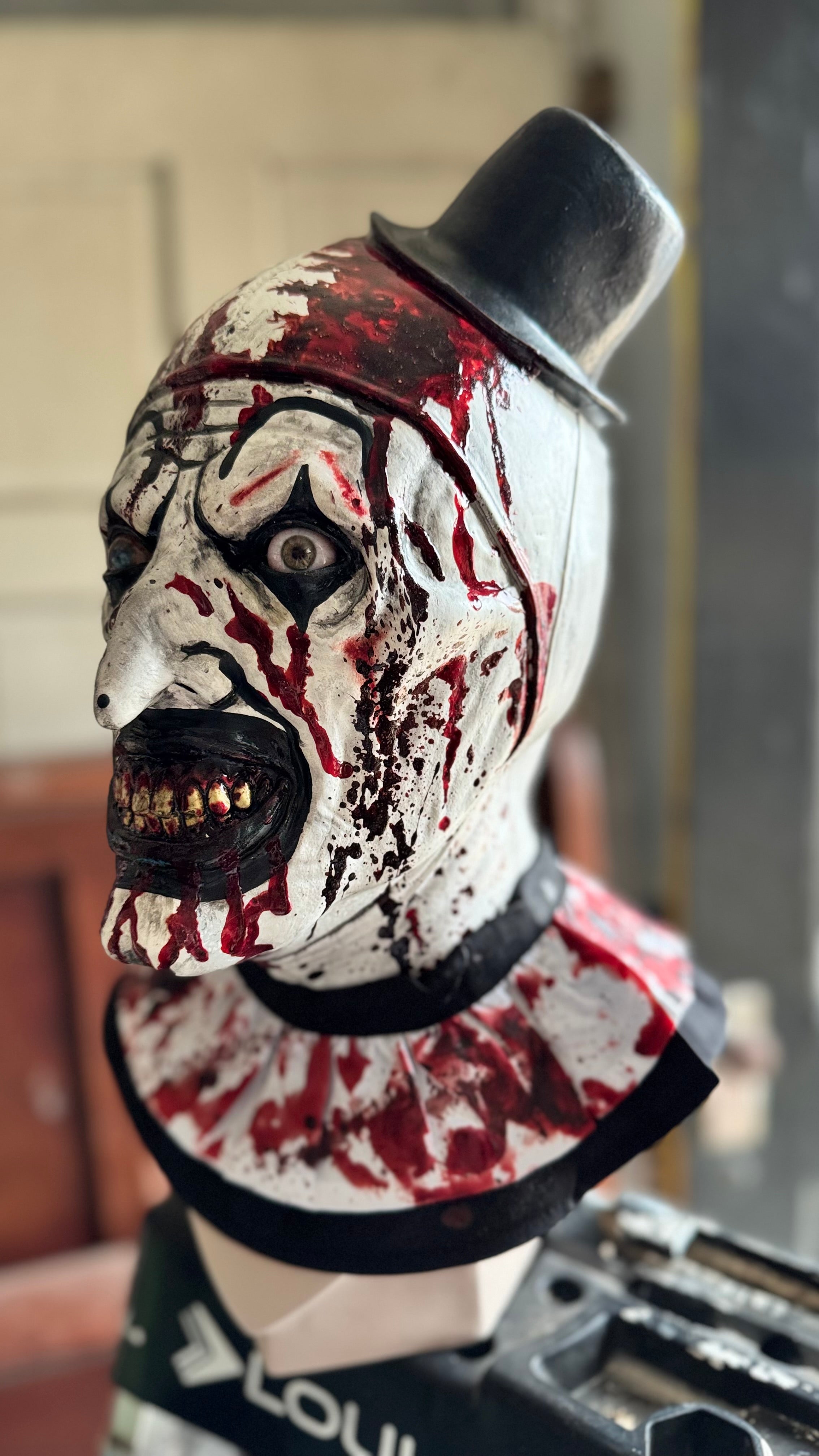 Ultra Realistic Custom 1:1 Scale Art the Clown from Terrifier mask