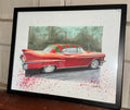 Custom Watercolor Painting of Freddy Krueger's Car Nightmare on Elm Street