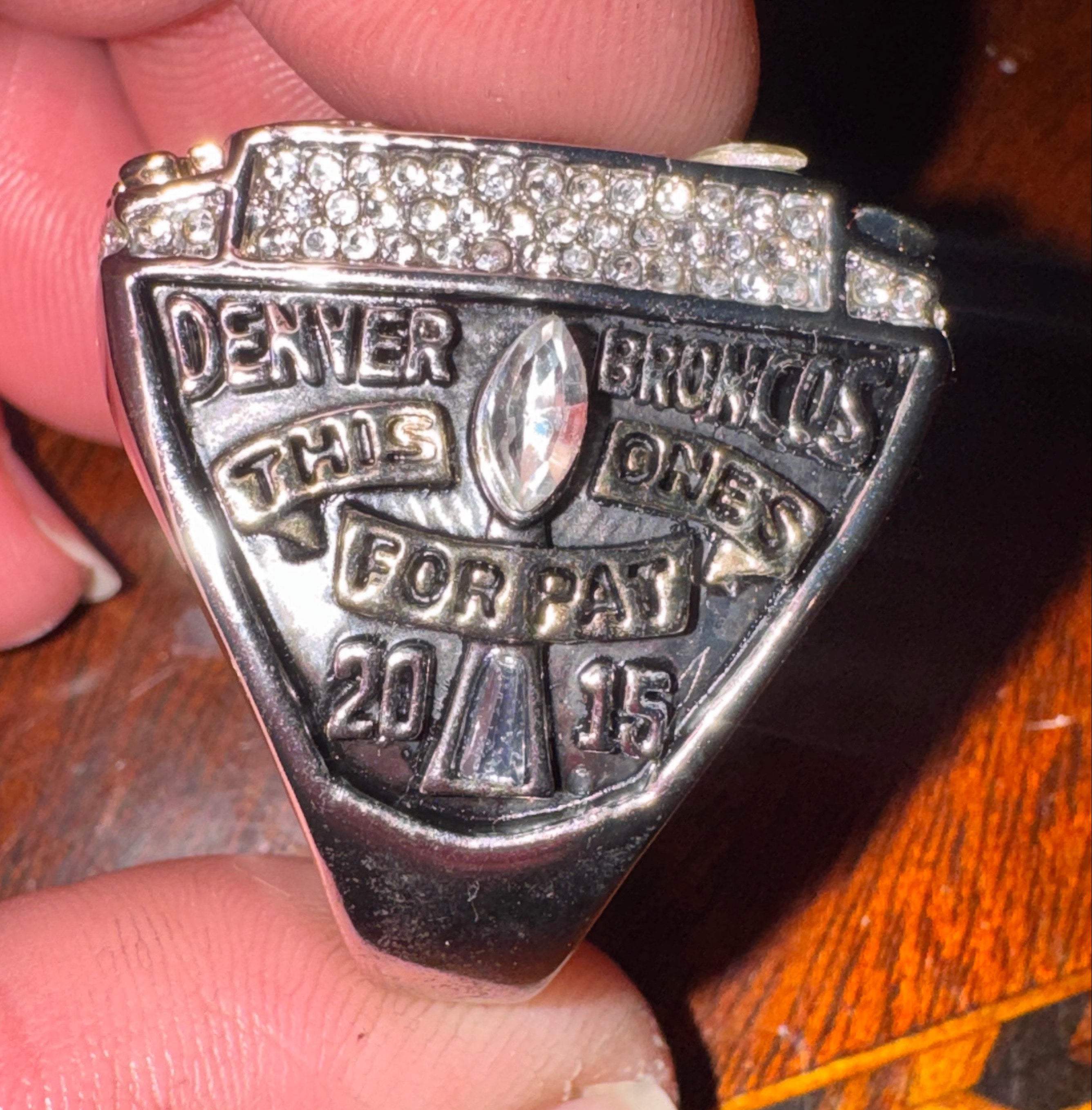 DENVER BRONCOS WORLD CHAMPION MILLER #58 RING REPLICA SZ 11