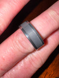 Men's Tungsten Carbide Wedding Band Size 10.5