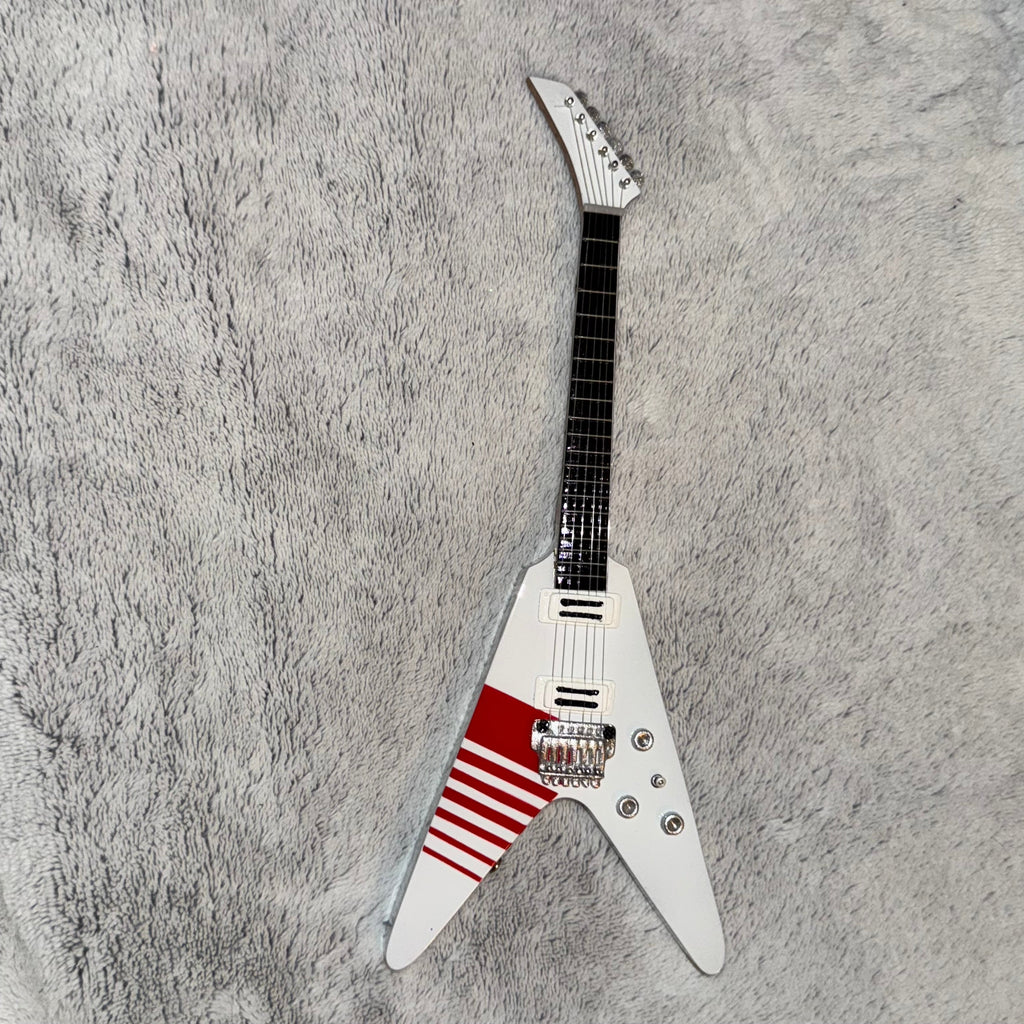 1:4 Mini Replica Gibson Buckethead Sig Flying V Guitar NIB w/stand