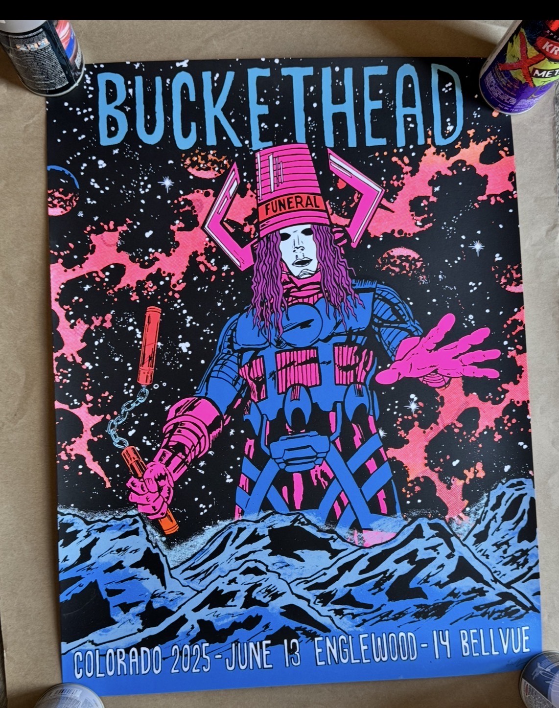 Limited Edition Buckethead Gig Poster Colorado