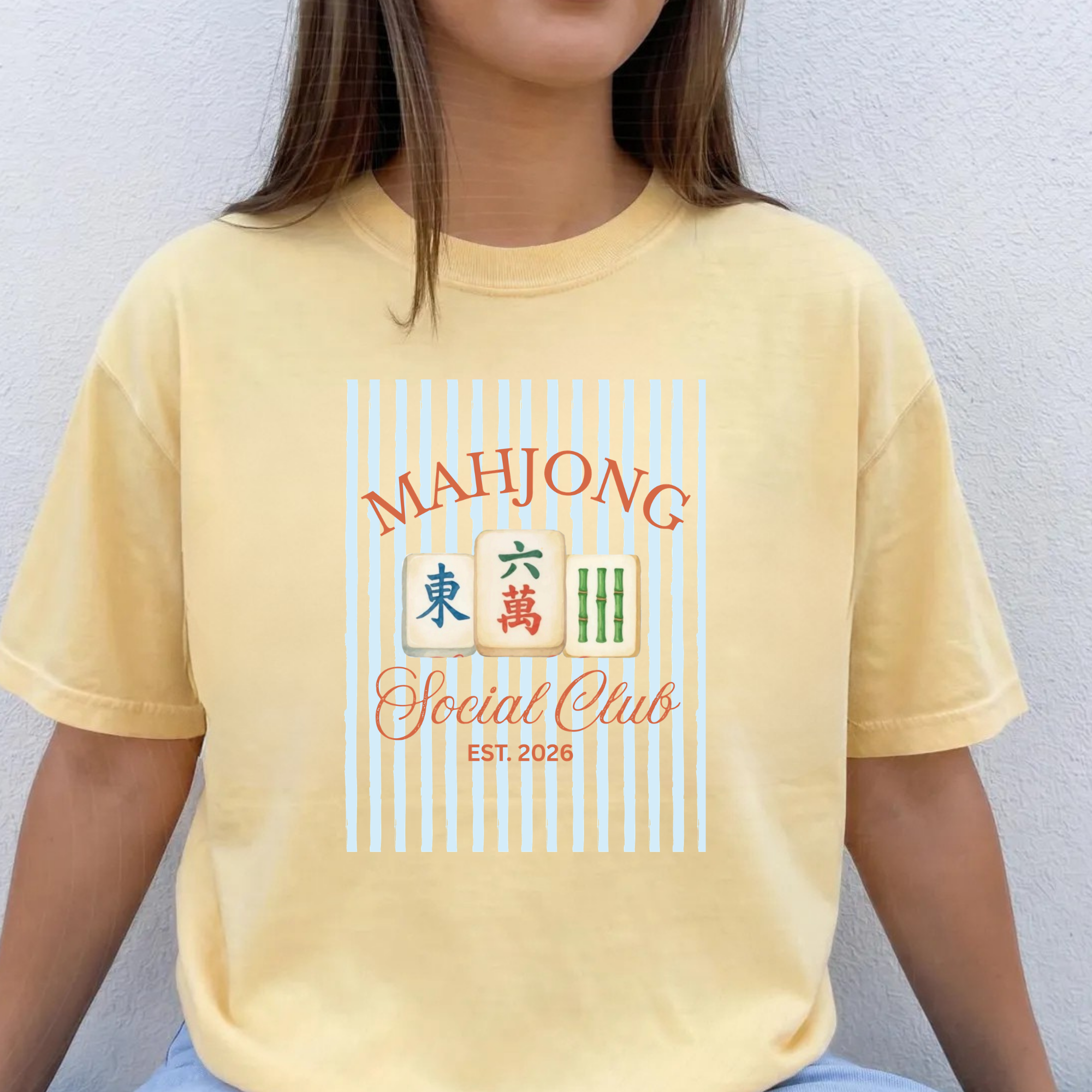 Mahjong Sunburst Prep Social Club Graphic Tee