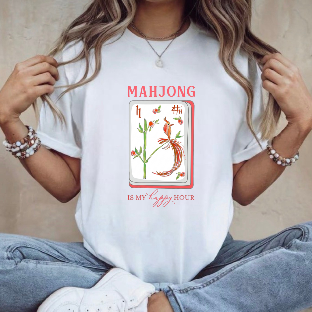 Mahjong Is My Happy Hour Graphic Tee