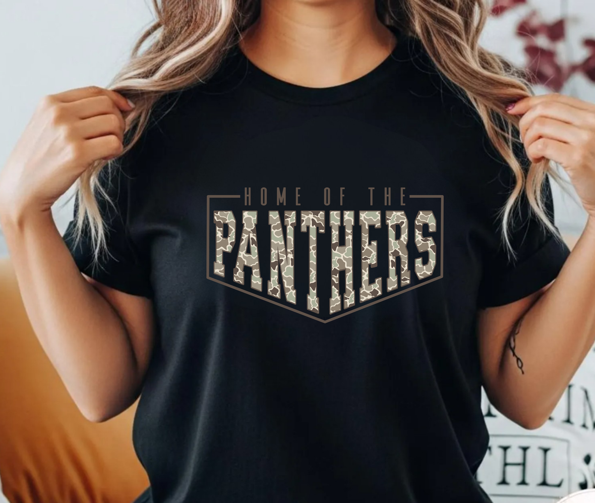 HOME OF THE PANTHERS BASEBALL TEE