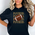 PANTHERS GLITTER FOOTBALL TEE