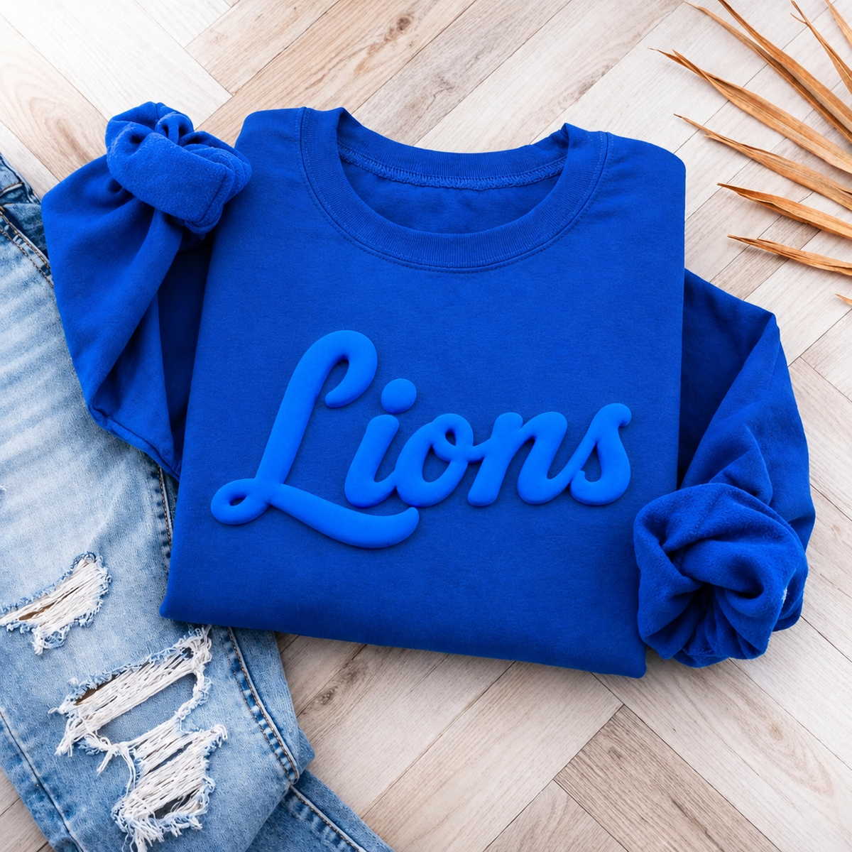 LIONS PUFF PRINT SWEATSHIRT